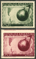 ARGENTINA: GJ.962, Congress Of Cartography, Perforated PROOFS Printed On Card Stock, Very Fine Quality, Rare! - Andere & Zonder Classificatie