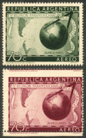 ARGENTINA: GJ.962, Congress Of Cartography, Perforated PROOFS Printed On Card Stock, Very Fine Quality, Rare! - Sonstige & Ohne Zuordnung