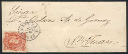 ARGENTINA: Small Cover Franked By GJ.37 (5c. Rivadavia With Groundwork Of Horizontal Lines), Sent From B.Aires To San Ju - Otros & Sin Clasificación