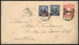 ARGENTINA: 5c. Stationery Envelope + GJ.133/4, Used In Buenos Aires On 27/SE/1891, Very Nice! - Otros & Sin Clasificación