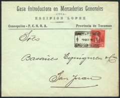 ARGENTINA: Cover Posted To San Juan On 19/OC/1898 Franked With 5c., With Rectangular Datestamp Of CONCEPCIÓN (Tucumán),  - Altri & Non Classificati