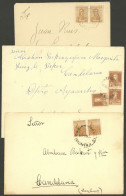 ARGENTINA: 3 Covers Sent To Candelaria (San Luis) Between 1914 And 1931 With Postage For Printed Matter Of 2c. And 3c.,  - Andere & Zonder Classificatie