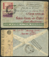 ARGENTINA: 21/MAR/1938 Buenos Aires - Brazil - Buenos Aires, Airmail Cover Franked With 65c., Sent To "Poste Restante" I - Sonstige & Ohne Zuordnung