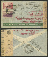 ARGENTINA: 21/MAR/1938 Buenos Aires - Brazil - Buenos Aires, Airmail Cover Franked With 65c., Sent To "Poste Restante" I - Otros & Sin Clasificación