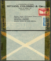 ARGENTINA: 1/MAR/1944 Buenos Aires - USA, Airmail Cover Franked With 1.05P., With 2 Censor Labels, Very Attractive! - Sonstige & Ohne Zuordnung