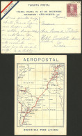 ARGENTINA: 18/DE/1931 Buenos Aires - Paris, Aeropostal Postcard With New Year Greetings With Special Rate, Franked With  - Sonstige & Ohne Zuordnung