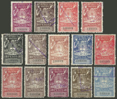 ARGENTINA: LOW NUMBERING: 14 Stamps Of Values Between 90 And 2,000 Pesos, Ley De Sellos Years 1927/8 And 1928/9, All Dif - Sonstige & Ohne Zuordnung