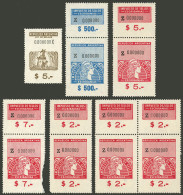 ARGENTINA: SPECIMENS: Lot Of 7 Varied Stamps With "0.000.000" Numbering (specimens), Mint Without Gum, Most Of Very Fine - Otros & Sin Clasificación