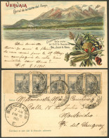 ARGENTINA: USHUAIA: Fantastic Lithographed Postcard In Full Color, Commemorating The Visit Of President Julio A. Roca, S - Argentine