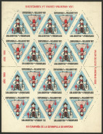 ARGENTINA: Argentine League Of Fight Against Tuberculosis: Charity Cinderella Of Year 1969, Complete Sheet Of 20 Labels, - Erinnofilia