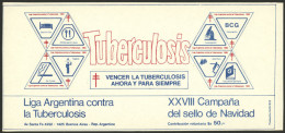 ARGENTINA: Argentine League Of Fight Against Tuberculosis: Charity Booklet Of The Year 1983 With 8 Self-adhesive Cindere - Vignetten (Erinnophilie)