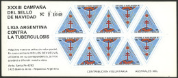 ARGENTINA: Argentine League Of Fight Against Tuberculosis: Year 1988 (top Part Of The Globe, Cross And Star), Complete S - Vignetten (Erinnophilie)