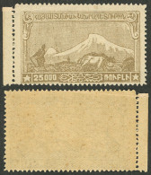 ARMENIA: Sc.294 (ARTAR 683), 1920 Mount Ararat 25,000r. Brown, Mint Full Original Gum, With A Tiny Crease In The Top Bor - Armenien