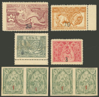 ARMENIA: Sc.360 + Other Values, Lot Of Stamps Overprinted In 1922, Mint Lightly Hinged Or MNH, In General Of Very Fine Q - Armenia