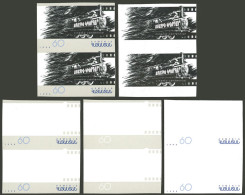 ARMENIA: Sc.529, 1996 Centenary Of Movies (train), IMPERFORATE Pair + 4 Different Imperf Pairs (progressive Color Proofs - Arménie
