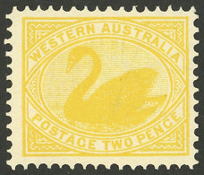 AUSTRALIA: Sc.77, 1902/5 2p. Yellow With "V-Crown" Watermark, MNH, Superb Example!" - Other & Unclassified
