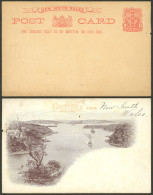 AUSTRALIA: 1p. Postal Card Of New South Wales With Photograph Printed On Back: Sidney Harbour", With Defects But Interes - Other & Unclassified
