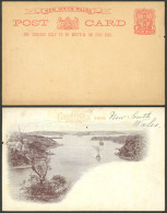 AUSTRALIA: 1p. Postal Card Of New South Wales With Photograph Printed On Back: Sidney Harbour", With Defects But Interes - Andere & Zonder Classificatie