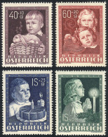 AUSTRIA: Yvert 765/768, 1949 Children, Cmpl. Set Of 4 MNH Values, Excellent Quality! - Other & Unclassified