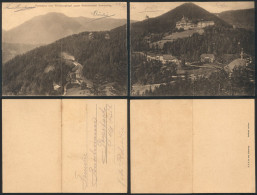AUSTRIA: SEMMERING: Foldout QUADRUPLE Postcard! Nice General View Circa 1900, The Card Got Separated Into Two Halfs, Unu - Other & Unclassified