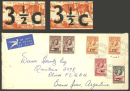 BECHUANALAND: 13/MAY/1963 Lobatsi - Argentina, Airmail Cover With Nice Postage Of Overprinted Stamps Including 2x Sc.173 - Otros & Sin Clasificación