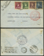 BELGIUM: 4/JA/1937 Bruxelles - Uruguay, Airmail Cover Sent By Germany DLH Franked With 18.75Fr., On Back There Is A Tran - Autres & Non Classés