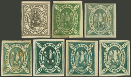 BOLIVIA: Sc.1, Etc., Small Lot Of "Condors", One With Gum, Some With Stain Spots, Others Of Very Fine Qulaity, Low Start - Bolivie
