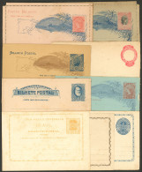 Delcampe - BRAZIL: 9 Old Postal Stationeries, Unused, Including 2 Double Postal Cards (with Paid Reply), Fine General Quality, Low  - Autres & Non Classés