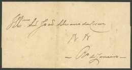 BRAZIL: Entire Letter Sent From Friburgo To Rio On 1/MAR/1844 By "Servicio Nacional", Without Postage, VF Quality!" - Sonstige & Ohne Zuordnung