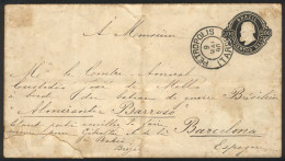 BRAZIL: 200Rs. Stationery Envelope Sent From Petropolis To Real Admiral José De Mello Aboard The Battleship "Almirante B - Other & Unclassified