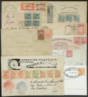 BRAZIL: 8 Covers Of Years 1907 To 1943, Interesting Commemorative Postmarks, Good Postages, Etc., Nice Group! - Other & Unclassified