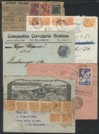 BRAZIL: 4 Covers + 1 Front Used Between 1918 And 1947, With Interesting Postages And Postal Marks! - Autres & Non Classés