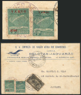 BRAZIL: RARE FLIGHT + VARINGUINHO: Cover Franked By RHM.V-1 + V-3 + Commemorative Stamp, Sent From Pelotas To Jaguarao O - Andere & Zonder Classificatie