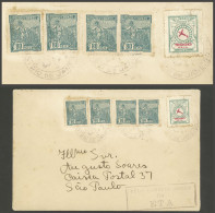 BRAZIL: 29/JUL/1929 Rio De Janeiro - Sao Paulo, ETA FIRST FLIGHT, Cover Franked By RHM.R-3 + Other Values, Arrival Backs - Altri & Non Classificati