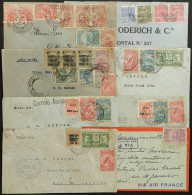 BRAZIL: 8 Covers Flown Between 1930 And 1935 With Varied Postages And Destinations, Carried By Airlines: Condor, Panair, - Andere & Zonder Classificatie