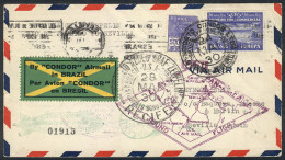 BRAZIL: ZEPPELIN: Cover Franked By RHM.Z-3 + Another Value, Sent From Rio De Janeiro To SPAIN On 24/MAY/1930, With Speci - Autres & Non Classés