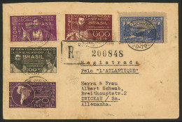 Delcampe - BRAZIL: LAST TRIP OF STEAMER L'ATLANTIQUE: Registered Cover Sent From Rio De Janeiro To Germany On 4/JUN/1932, With Nice - Sonstige & Ohne Zuordnung