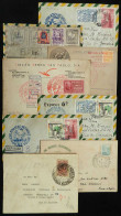 BRAZIL: 8 Covers Or Cards Used Between 1940/1949, All With Interesting Special Postmarks, Very Thematic, Low Start! - Andere & Zonder Classificatie