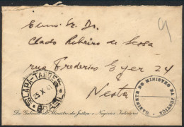 BRAZIL: Official Cover Sent From The "Gabinete Do Ministro Da Justicia", Datestamped LAPA 25/OC/1941, VF Quality!" - Other & Unclassified