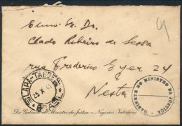 BRAZIL: Official Cover Sent From The "Gabinete Do Ministro Da Justicia", Datestamped LAPA 25/OC/1941, VF Quality!" - Sonstige & Ohne Zuordnung