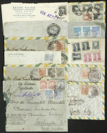 BRAZIL: 10 Airmail Covers With Interesting Postages, Most Of Fine Quality! - Sonstige & Ohne Zuordnung