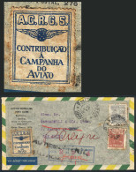 BRAZIL: Airmail Cover Sent From Porto Alegre To Sao Paulo On 29/AU/1944 And Returned To Sender, With Interesting Cindere - Sonstige & Ohne Zuordnung