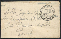 BRAZIL: Cover Sent To Sao Paulo On 23/DE/1944 By A Soldier At The War Front, With Military Franchise, Datestamped "ESTAÇ - Andere & Zonder Classificatie