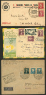BRAZIL: 3 Covers Used Between 1954 And 1956, All With Special Topical Cancels, Very Nice! - Sonstige & Ohne Zuordnung