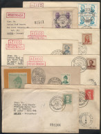 BRAZIL: 8 Covers Used Between 1959 And 1967, All Franked With Definitive Stamps And FIRST DAY Postmarks, VF! - Other & Unclassified