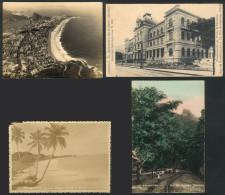 BRAZIL: RIO DE JANEIRO: Lot Of 2 Old Postcards + 2 Photos With Nice Views, Fine Quality - Sonstige
