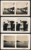 BRAZIL: 3 Old Stereoview Cards With Views Of RIO DE JANEIRO, Produced By Cigarette Company Veado, Excellent Quality! - Altri