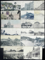 BRAZIL: RIO DE JANEIRO: 16 Old Cards With Good Views, Mixed Quality (many With Minor Defects), Very Nice, Low Start! - Other