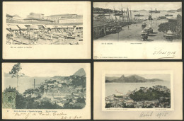 BRAZIL: RIO DE JANEIRO: 24 Old Postcards, Including Several Very Good Views And Interesting Editors, Most Of Fine To Ver - Altri