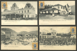 BRAZIL: SANTOS: 31 Old Postcards With Spectacular Views, All Used In 1906, Editor Marques Pereira, Very Fine Group!  ATT - Other